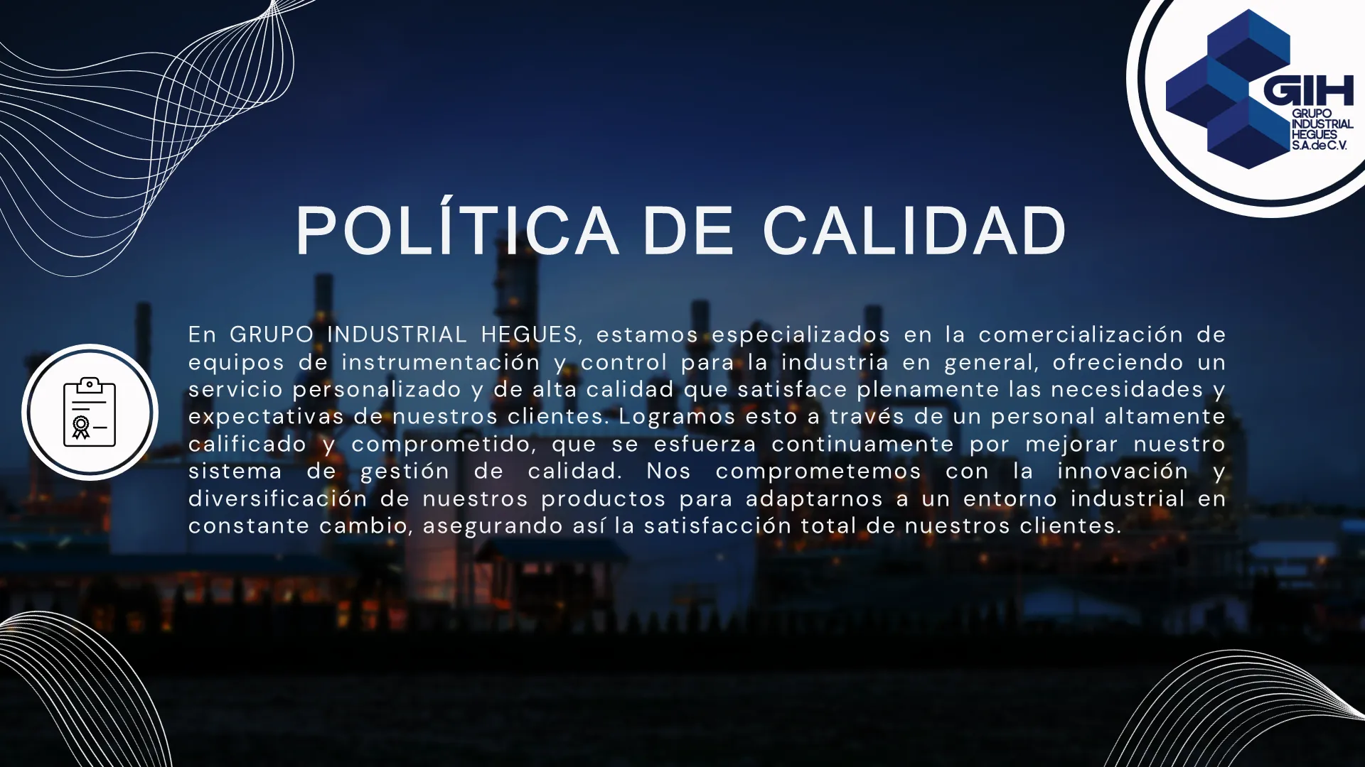Política de calidad de Hegues